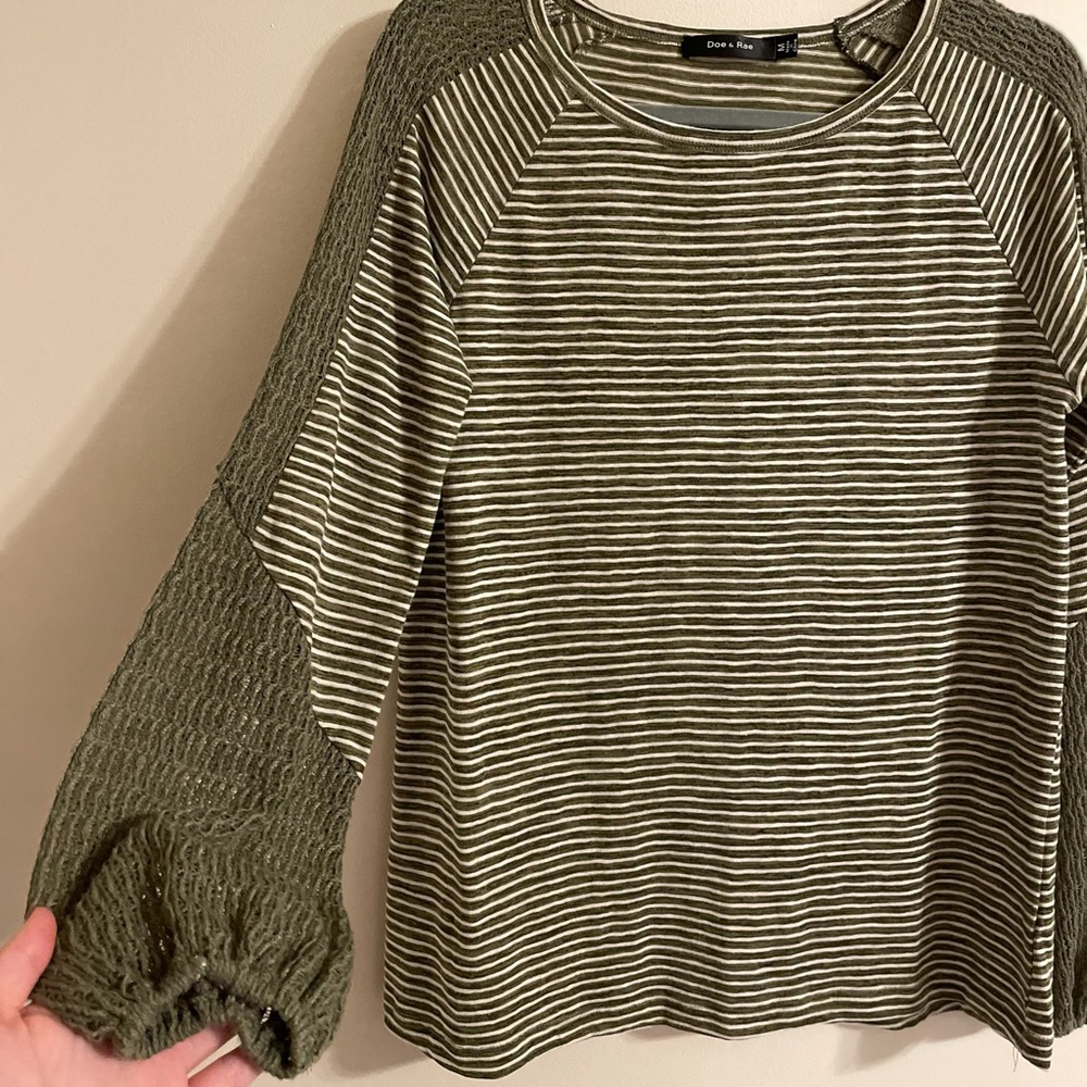 LONG SLEEVE ARMY GREEN BLOUSE